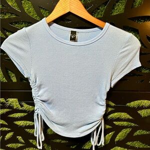 Windsor Blue Crop Top, Size Medium